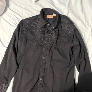 Scully western gunfighter shirt size large mens